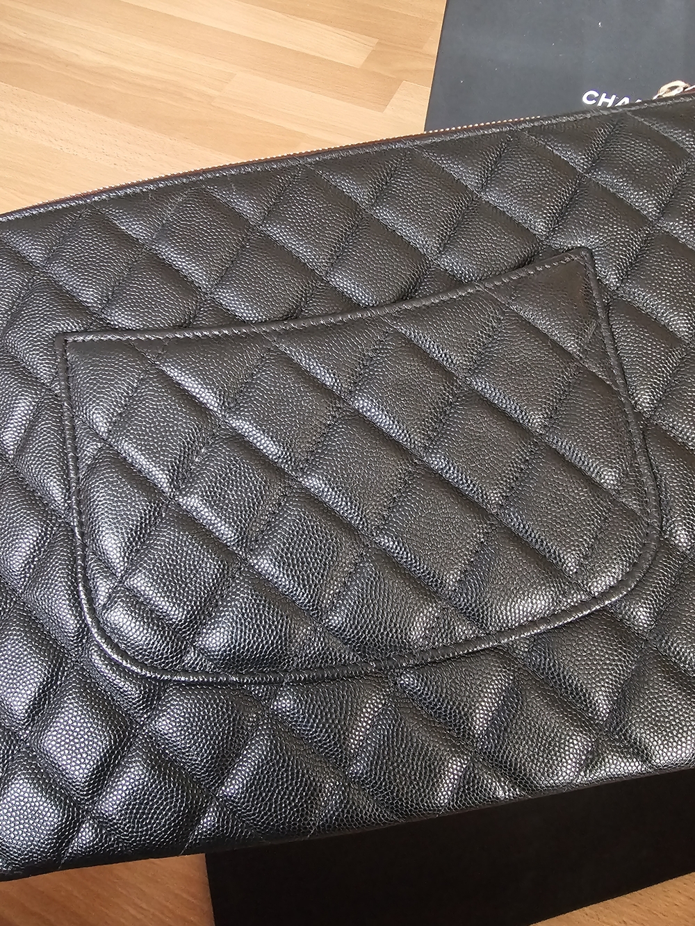 CHANEL Black Cavier Clutch Pouch - Picture 4 of 11